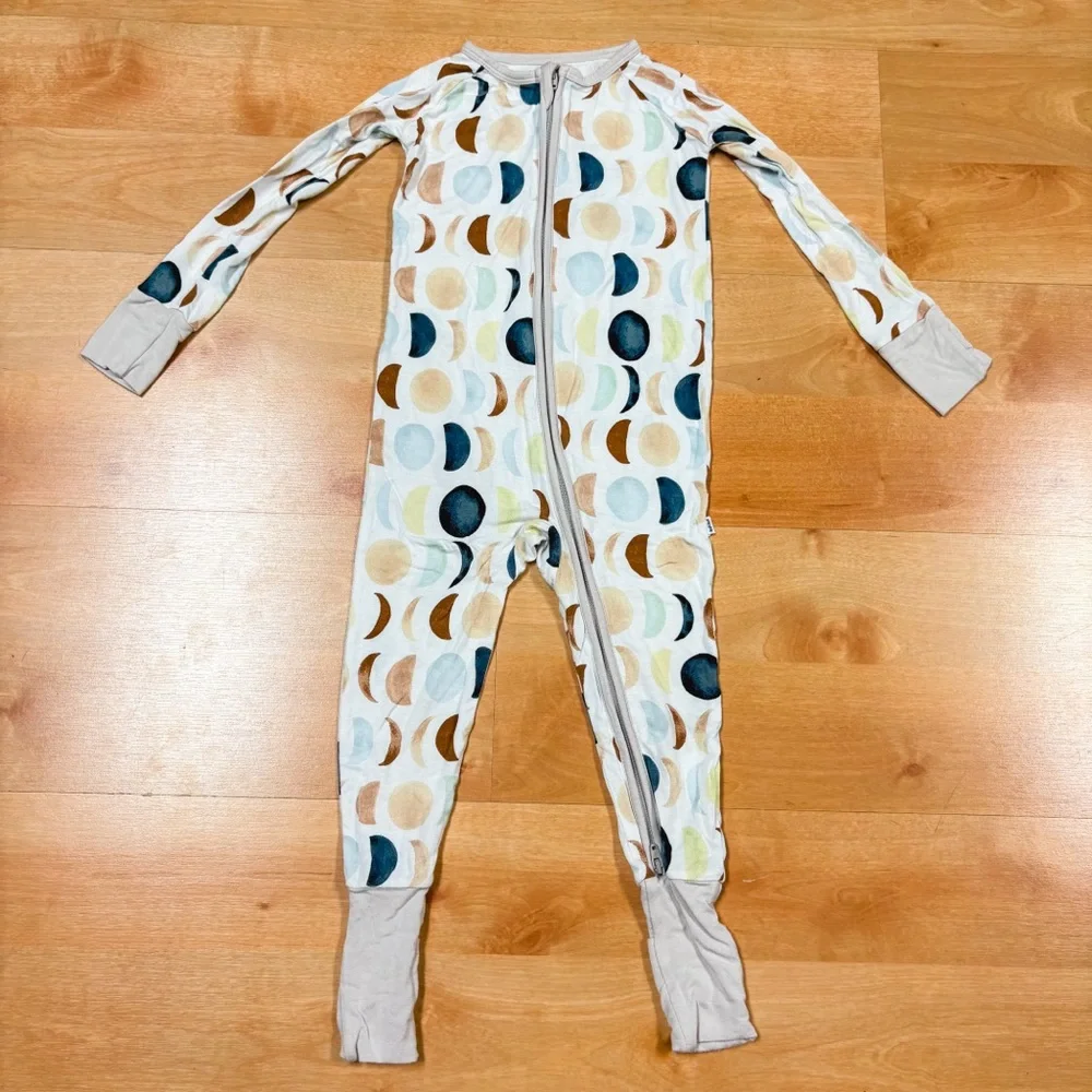 Little Sleepies Luna Neutral Zippy 1-Piece Bamboo Viscose Footie Pajama 18-24M